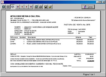 FENIX - Vista preliminar e impresión de formatos